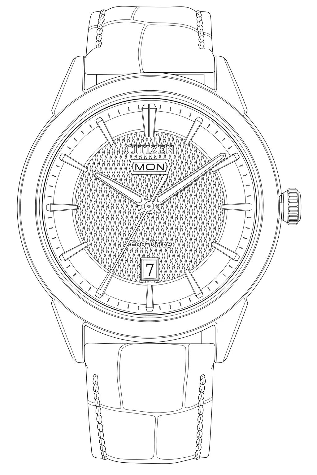 Watch technical diagram
