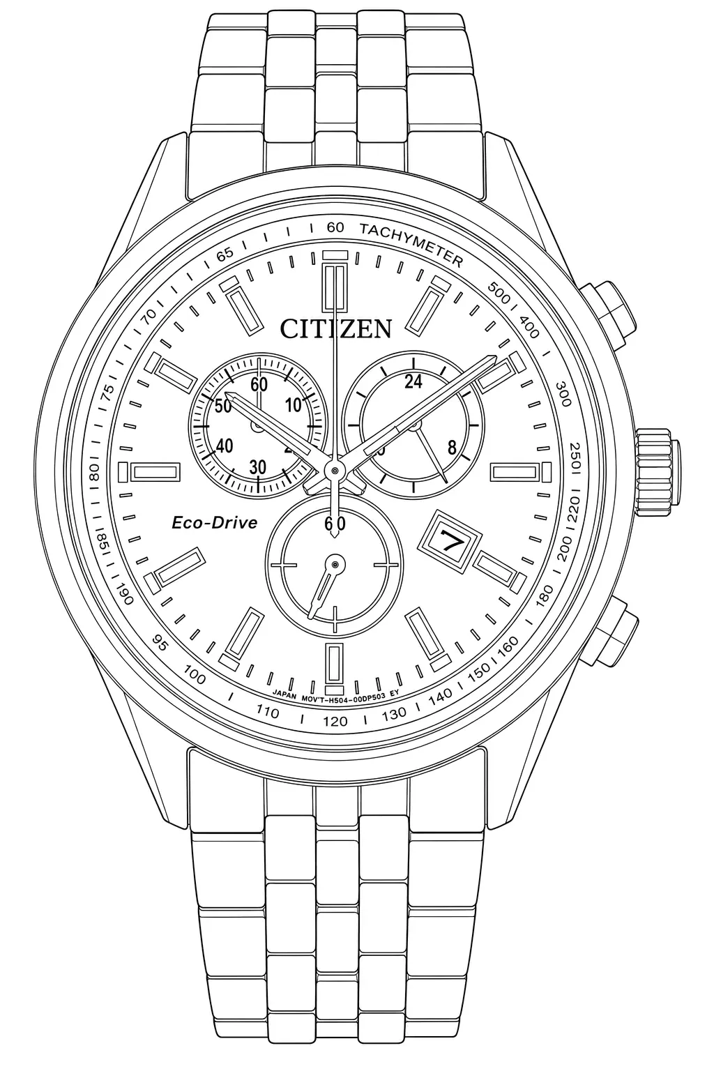 Watch technical diagram