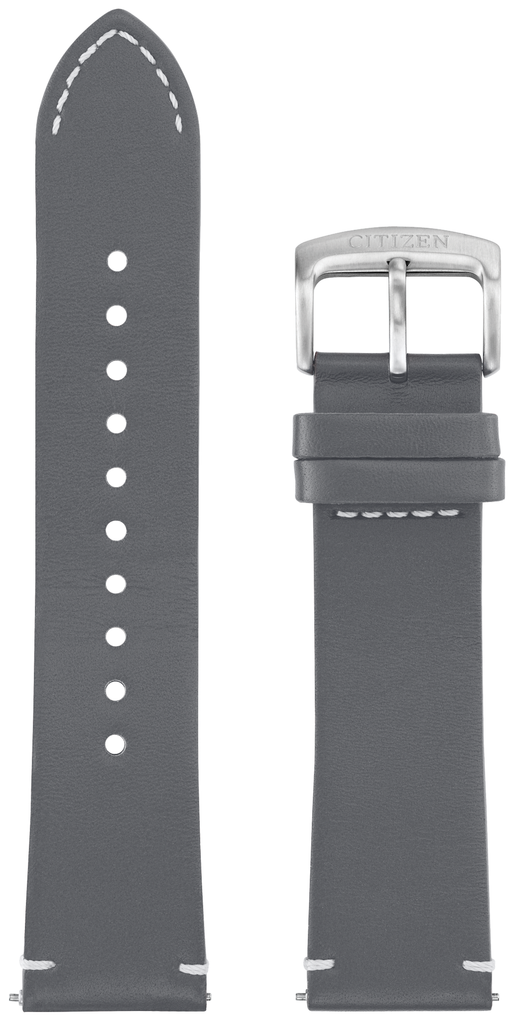 Gray Leather Strap (22mm) image number NaN