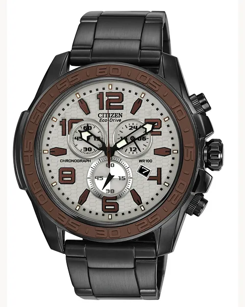 ★逆輸入★CITIZEN ECO-DRIVE CHRONOGRAPH MENS AT2278-58H Weekender Gray Dial Stainless Steel Bracelet AT2278-58H