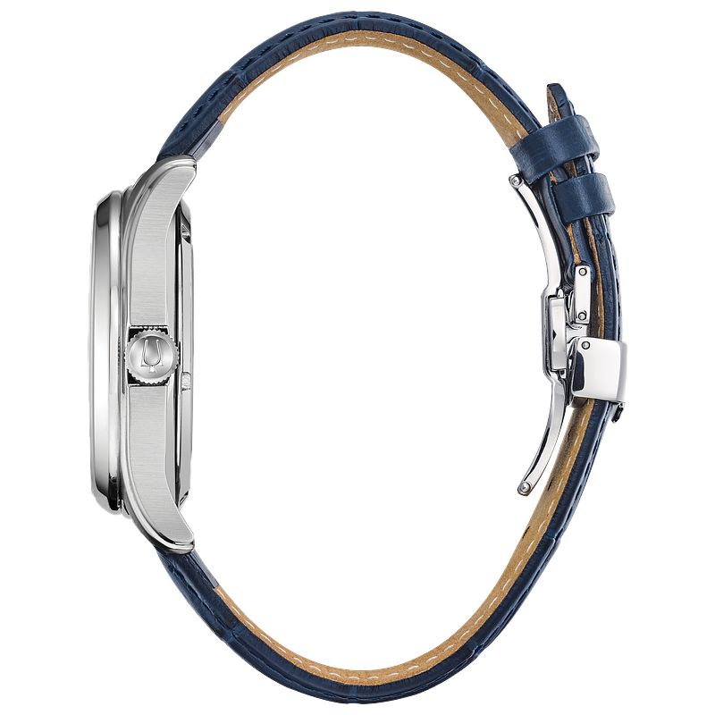 Bulova Wilton Men\'s White Blue Dial Classic Watch | Bulova