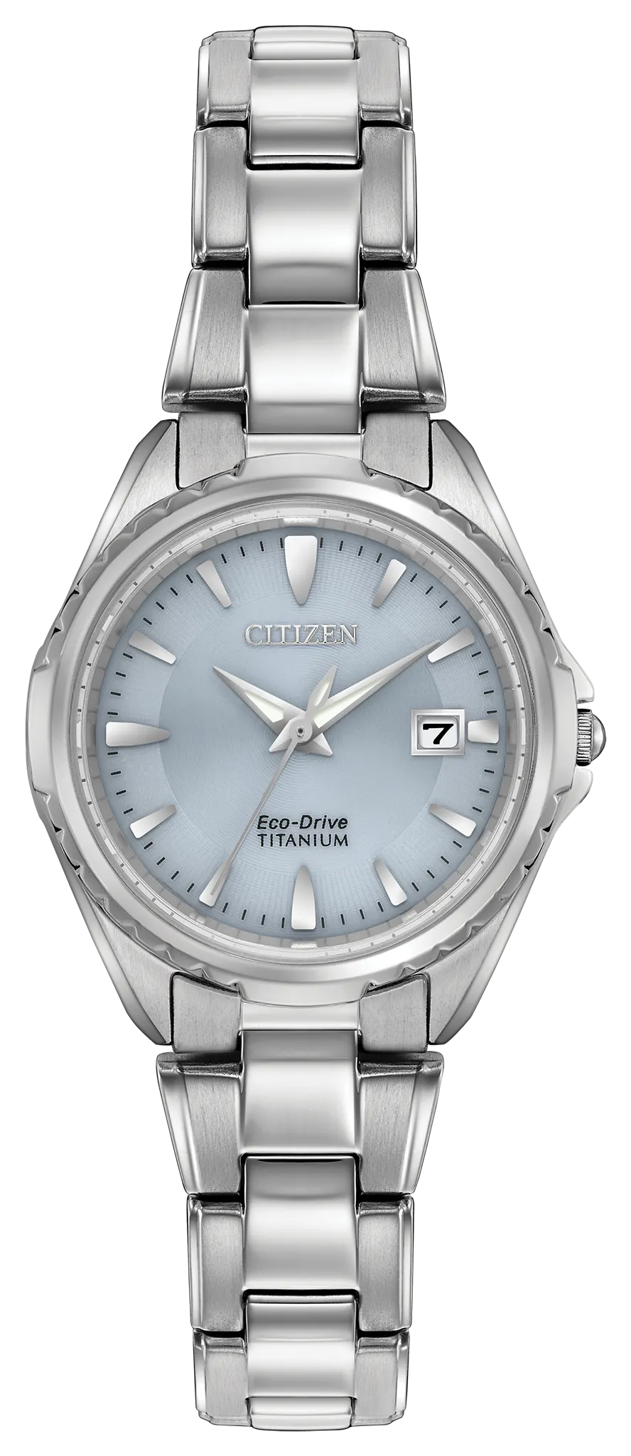 シエル　エビテン　クリスタル Chandler - Ladies Eco-Drive EW2410-54L Titanium Blue Watch | CITIZEN