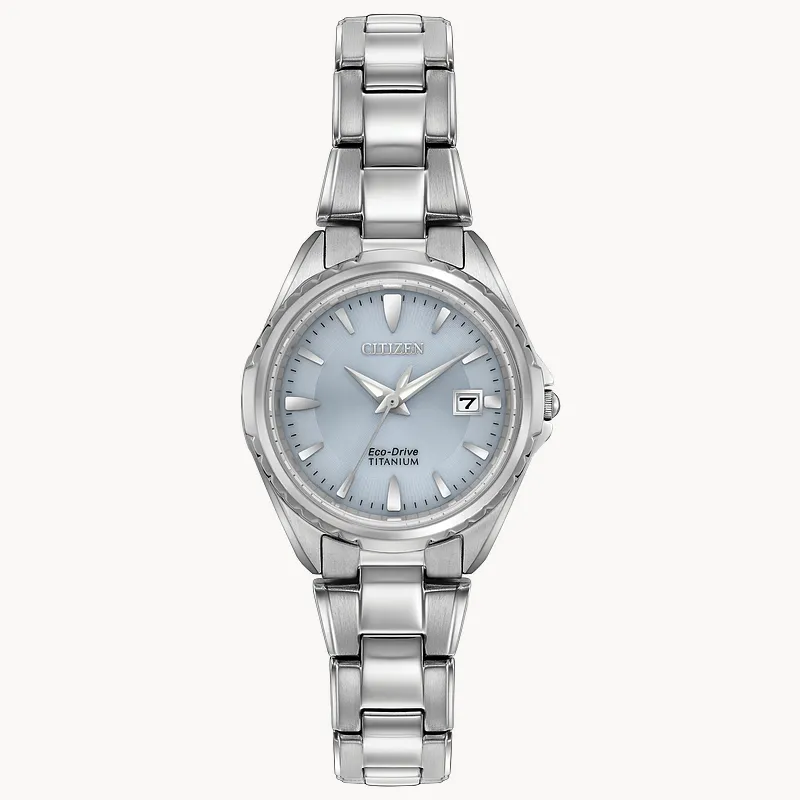 Chandler Ladies Eco-Drive EW2410-54L Titanium Blue Watch CITIZEN