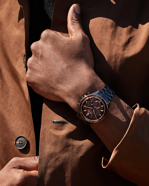 Attesa Burgundy Dial Super Titanium with DLC Coating Attesa Burgundy Dial Super Titanium with DLC Coating