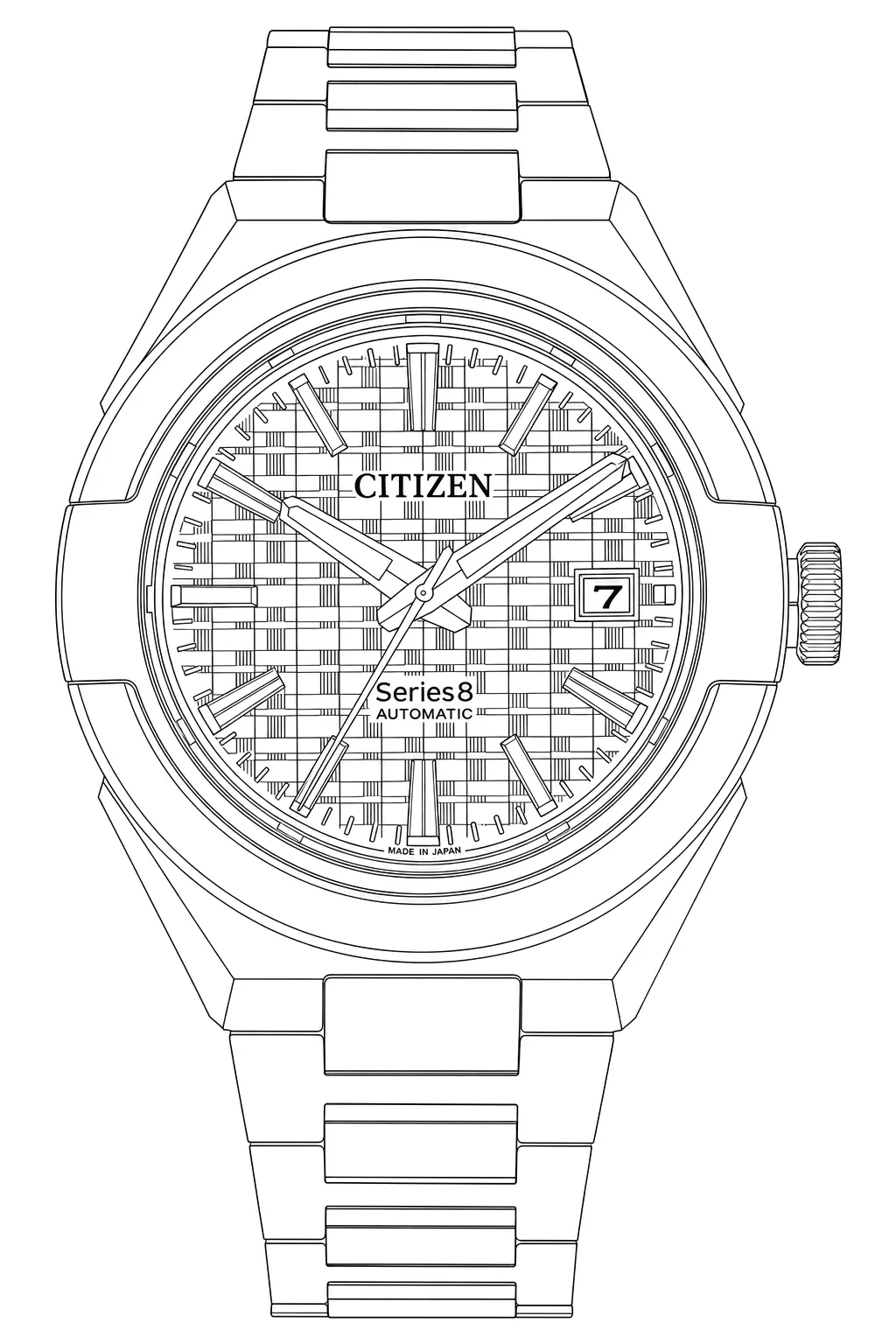 Watch technical diagram