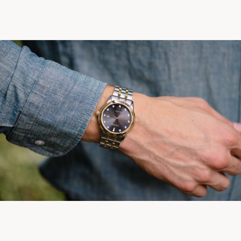 Corso Men s Eco Drive BM7344 54E Black Diamond Dial Watch CITIZEN