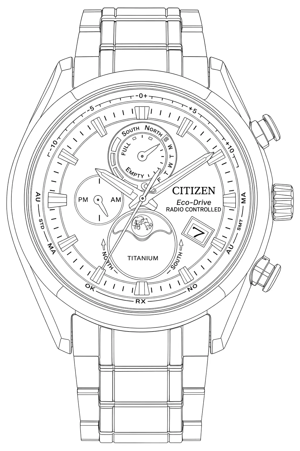 Watch technical diagram