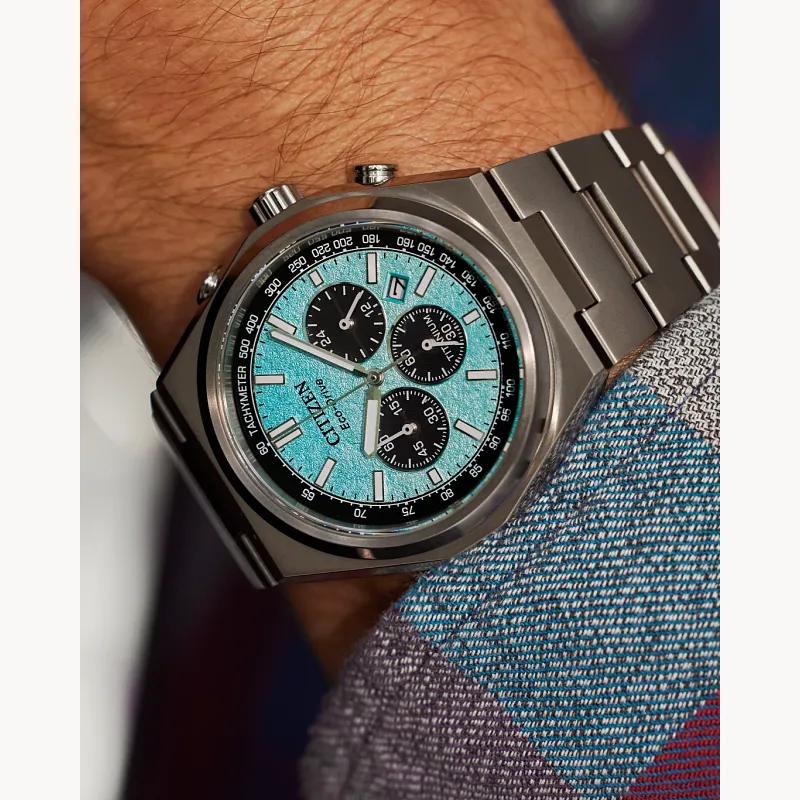 Orologio Uomo Citizen Eco-Drive Super Titanio con Quadrante Turchese 42 mm Orologio Uomo Citizen Eco-Drive Super Titanio con Quadrante Turchese 42 mm