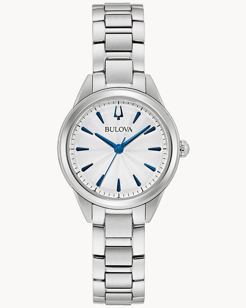 BULOVA ♦ 96L285 Sutton Quartz Silver Dial Ladies Watch Silver-Tone Dial Stainless Steel Bracelet Sutton 96L285 | Bulova