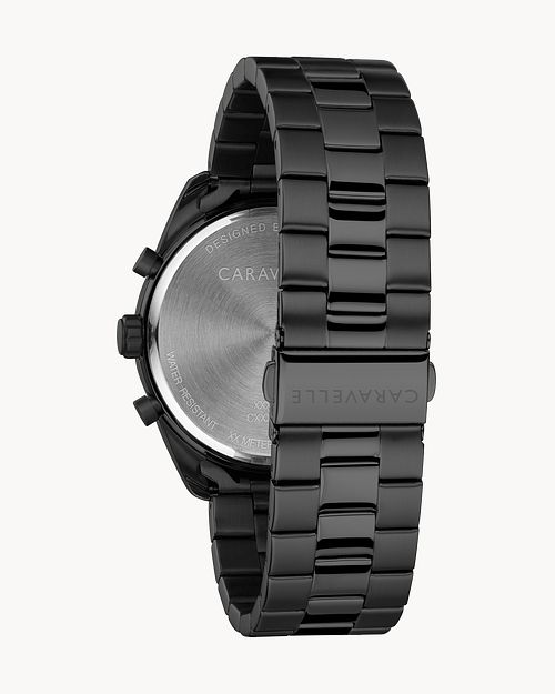 Black Dial Stainless Steel Bracelet Sport 45B150 Bulova
