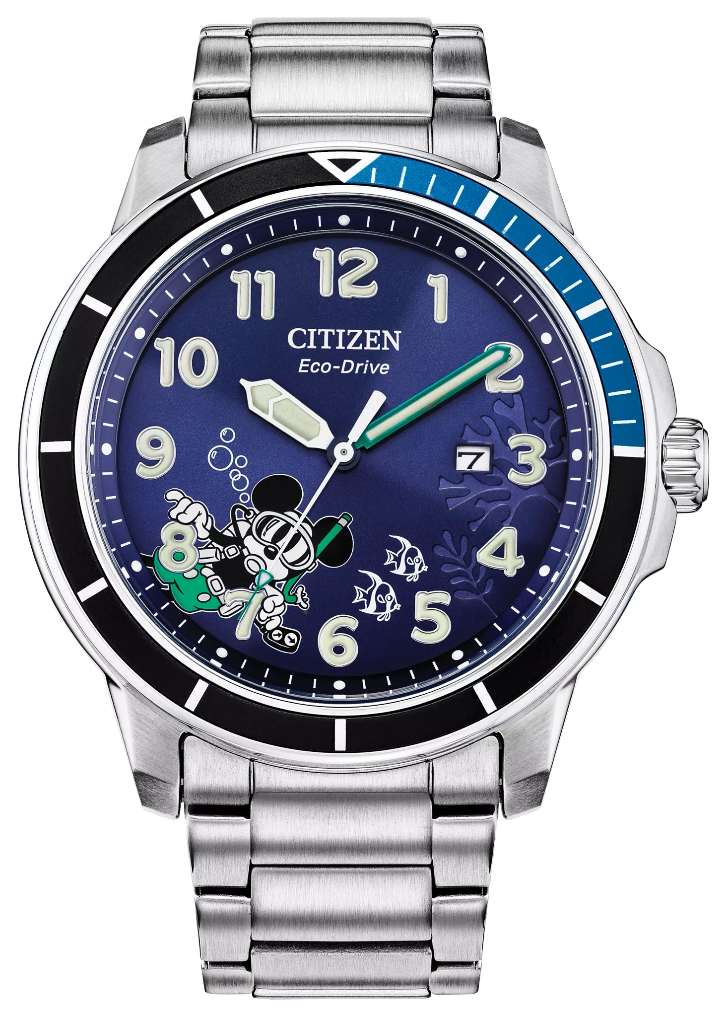 au maison Mickey Water Sport Blue Dial Stainless Steel Bracelet AW1529-81W