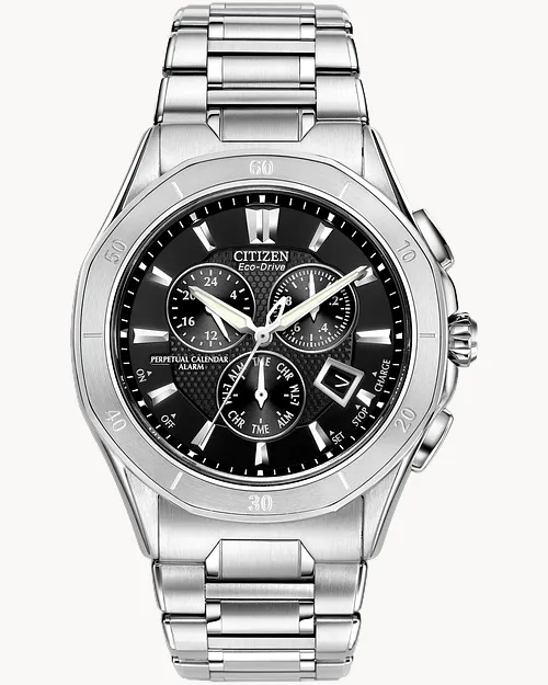 Octavia Men s Eco Drive Steel Chronograph Watch CITIZEN