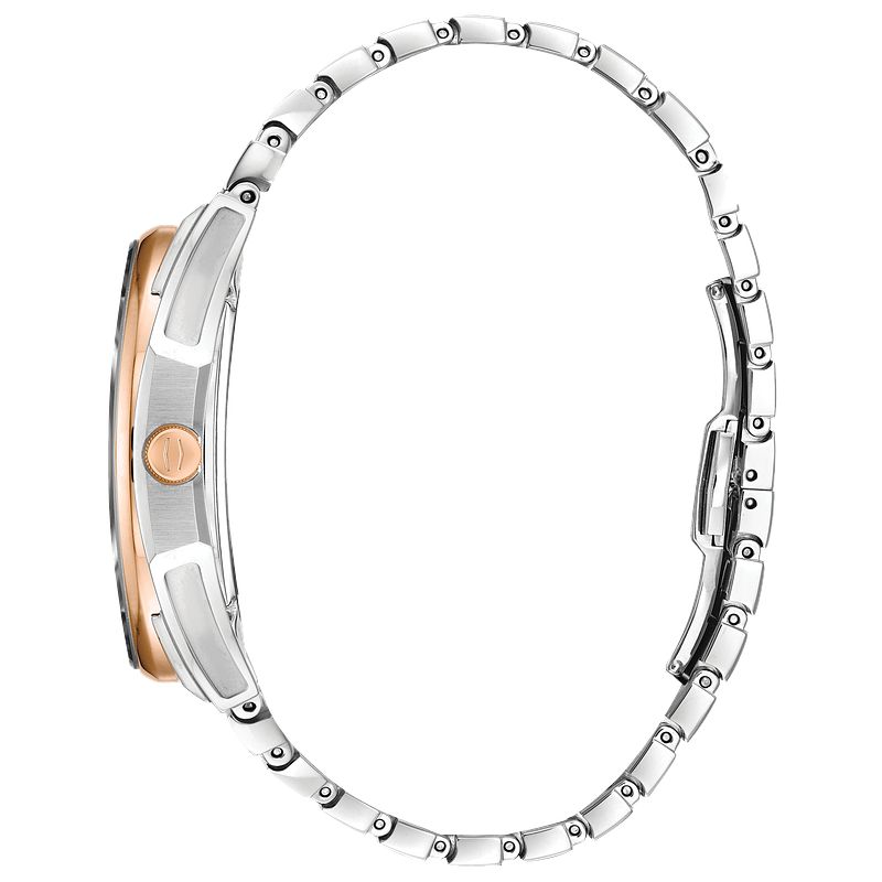 Bulova CURV Women's Rose Gold Silver Diamond Watch | Bulova