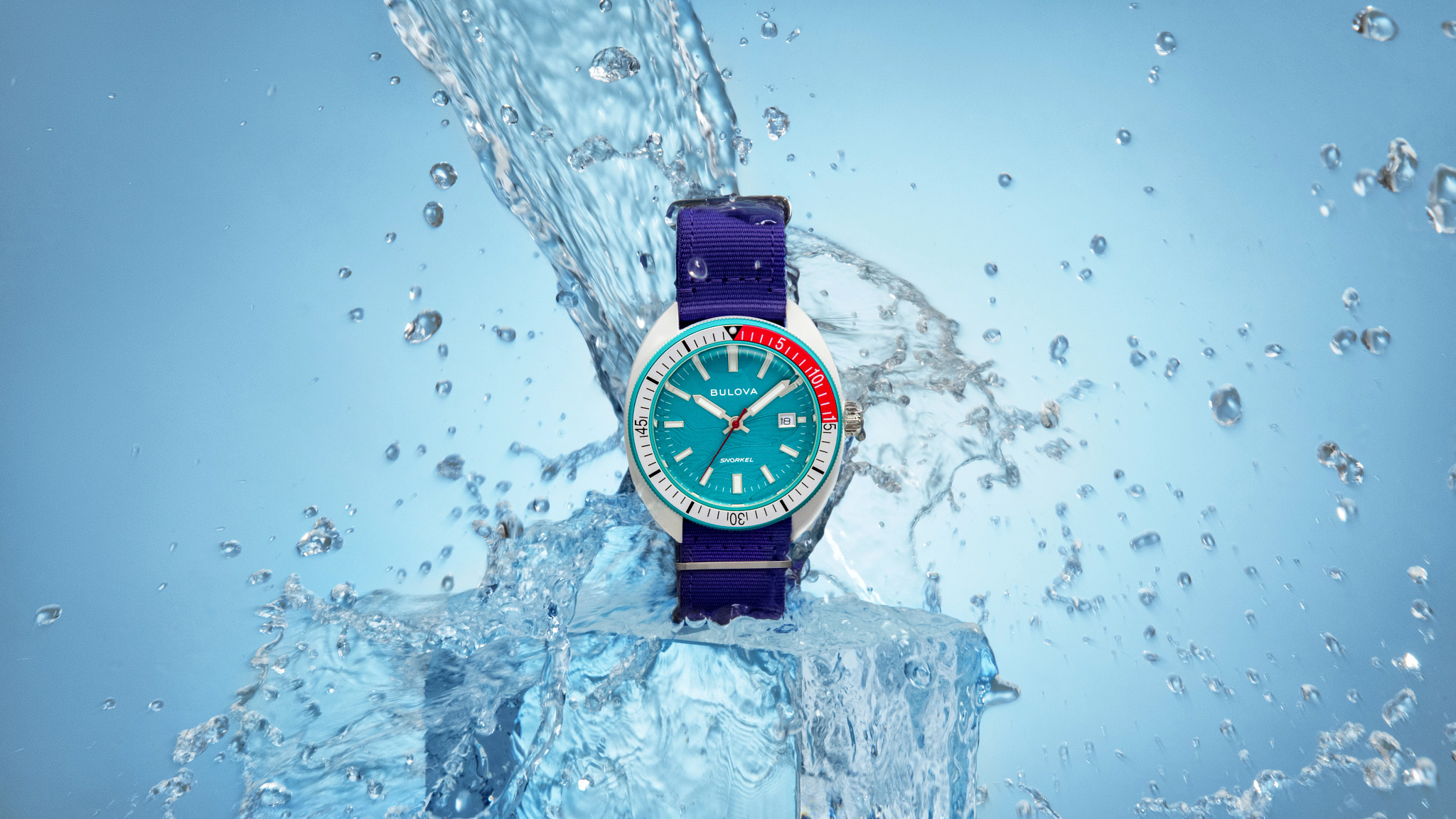 Teal Dial Nylon Strap Snorkel #tide® 98B447 | Bulova
