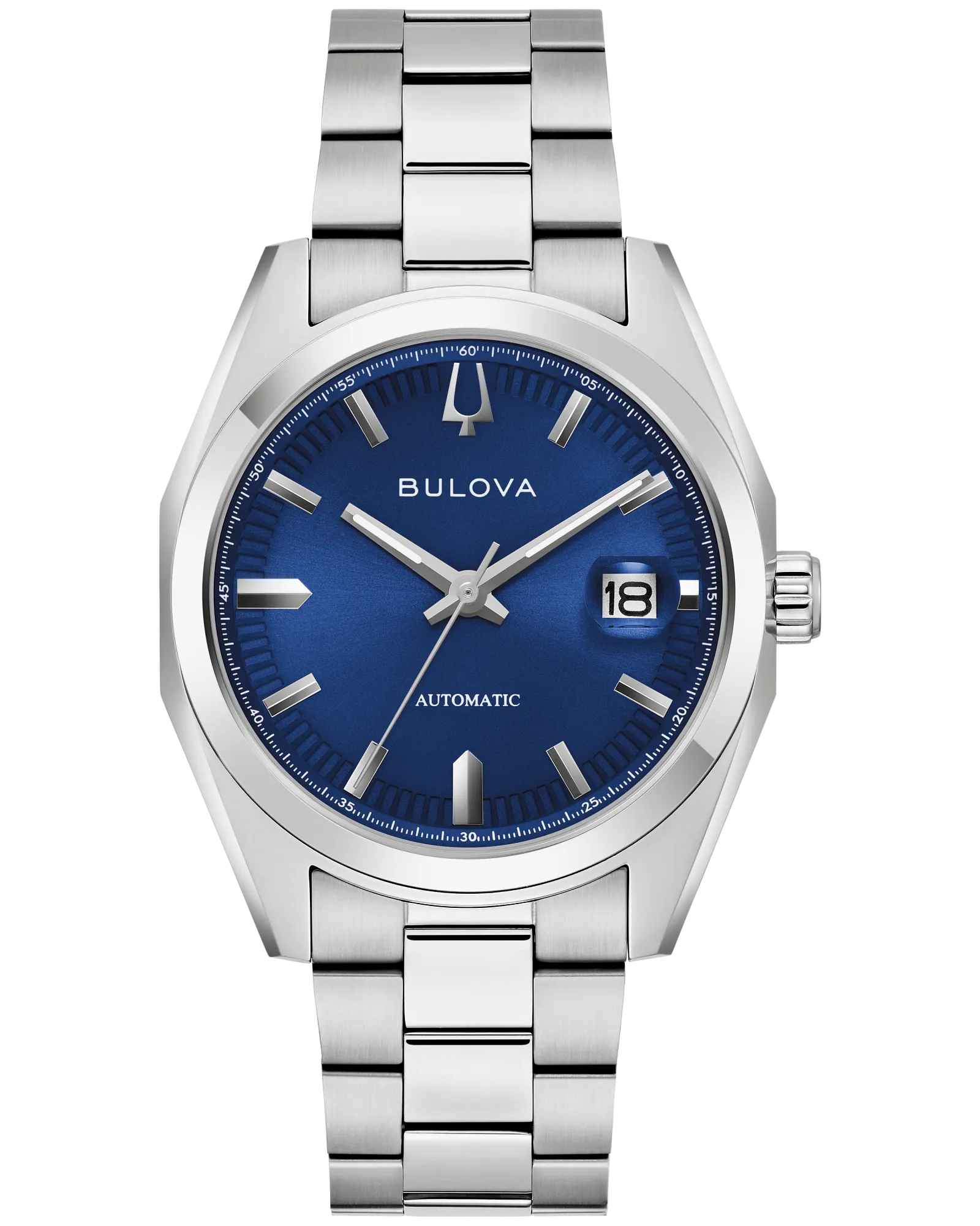 Bulova Blue Dial Stainless Steel Bracelet Surveyor 96B436 — Blue