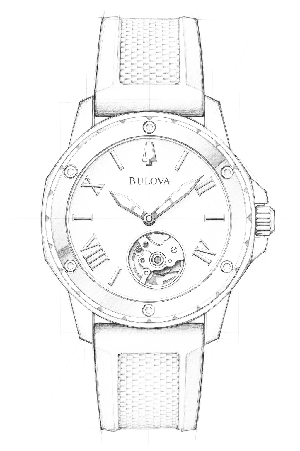 Watch technical diagram