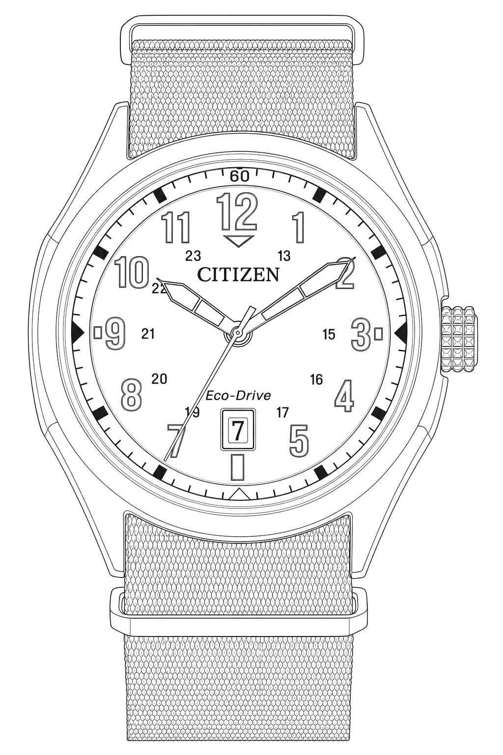 Watch technical diagram