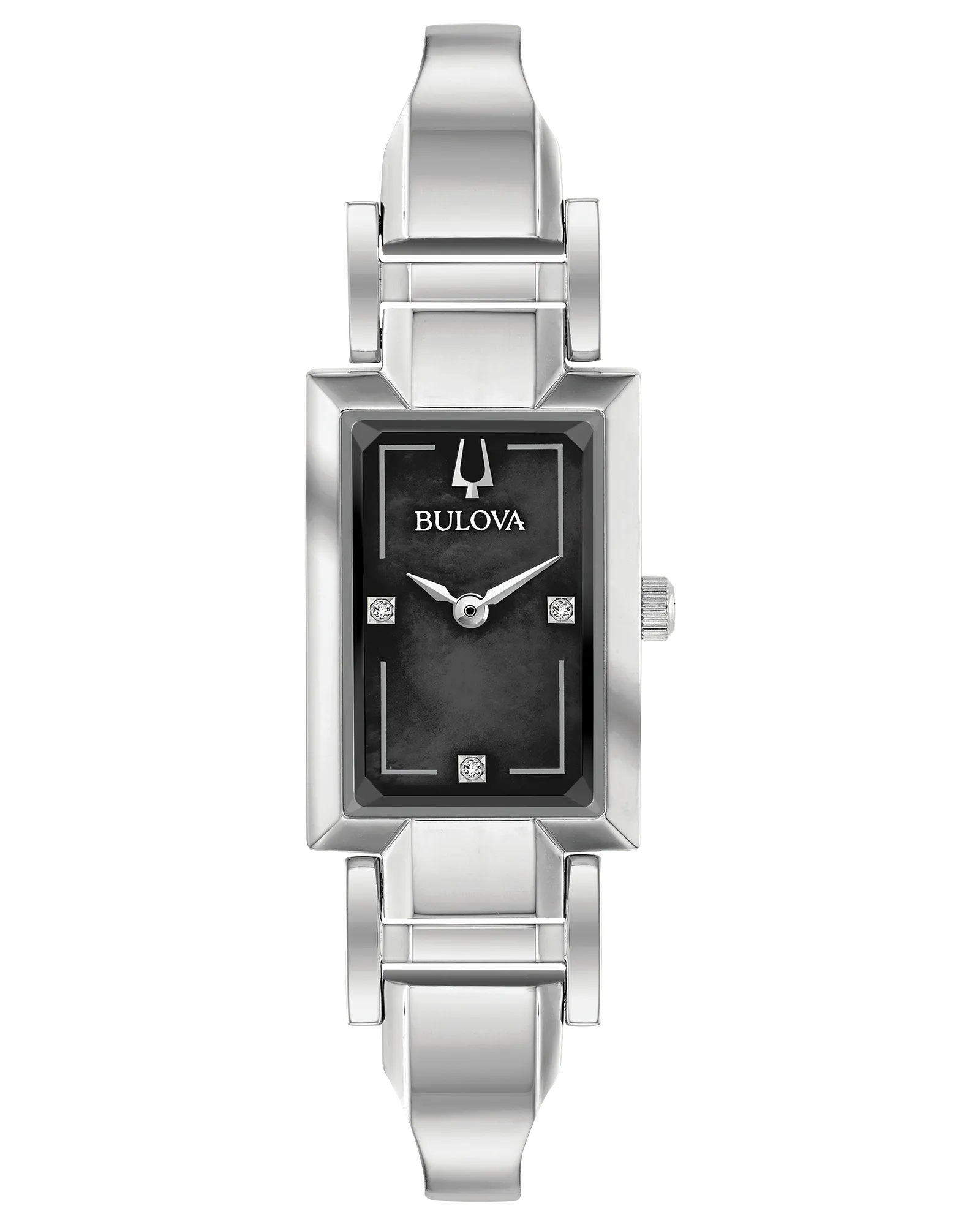Bulova Black Dial Stainless Steel Bangle Classic 96P209 — Black
