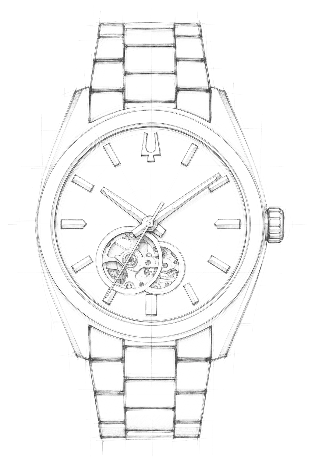 Watch technical diagram
