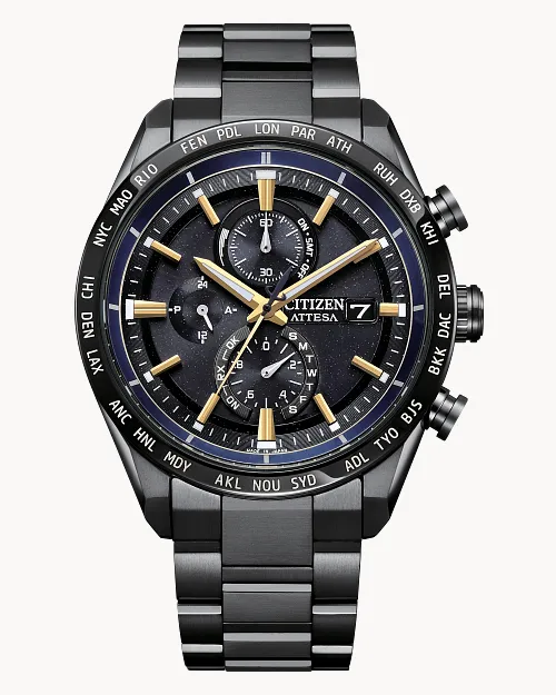 ATTESA Black Dial Super Titanium with DLC Coating Bracelet AT8289 ATTESA Black Dial Super Titanium with DLC Coating Bracelet AT8289