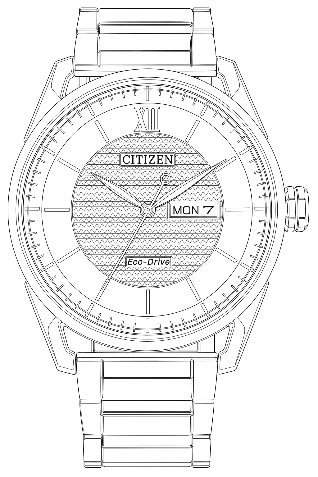 Watch technical diagram