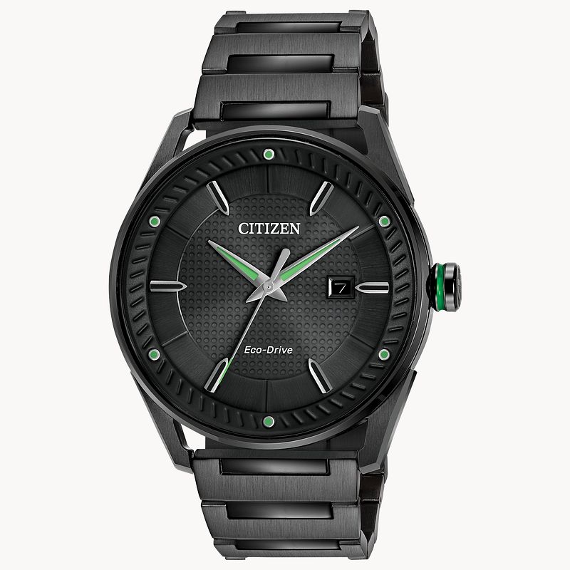 Citizen black and green best sale watch