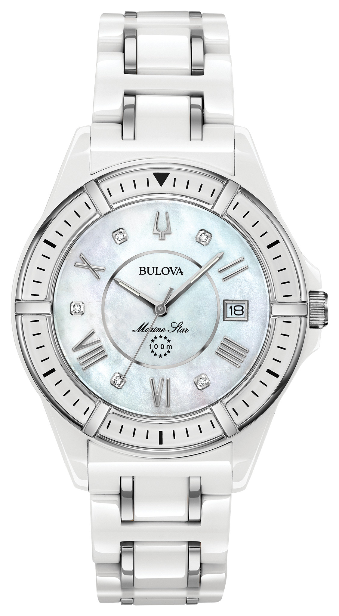 bulova women's marine star diamond watch