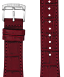 Red Croc-Embossed Leather Strap