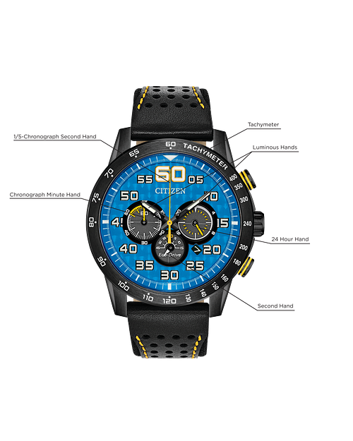 Citizen Primo Chronograph Eco Drive Blue Dial Watch CITIZEN