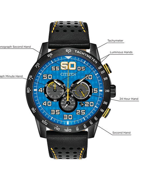 Citizen Primo Chronograph Eco Drive Blue Dial Watch CITIZEN