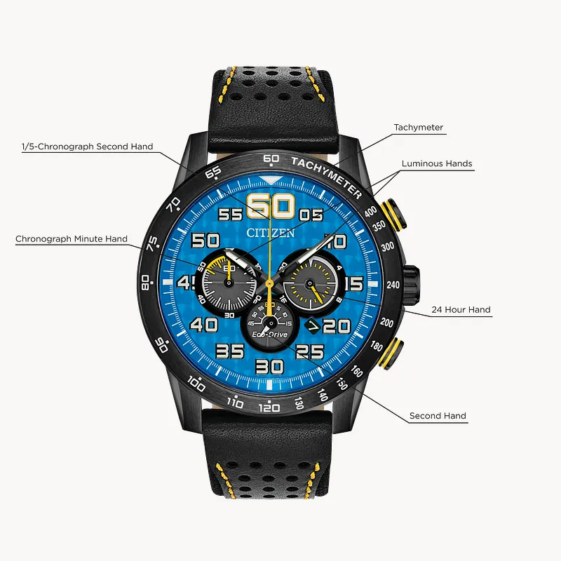 Citizen Primo Chronograph Eco Drive Blue Dial Watch CITIZEN