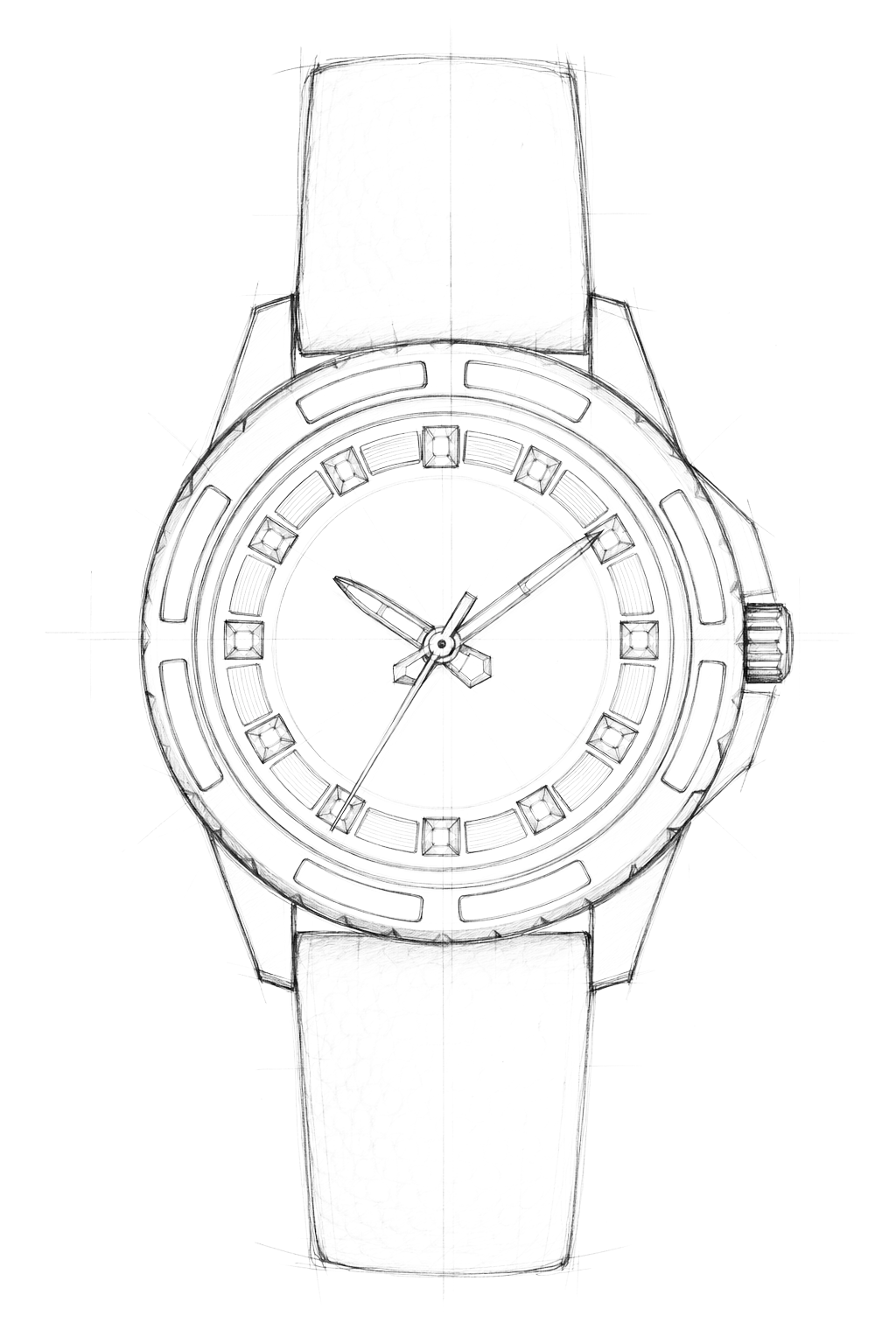 Watch technical diagram
