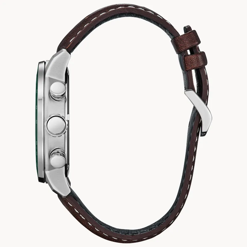 Brycen Green Dial Leather Strap CA0851-05X | CITIZEN Brycen Green Dial Leather Strap CA0851-05X | CITIZEN