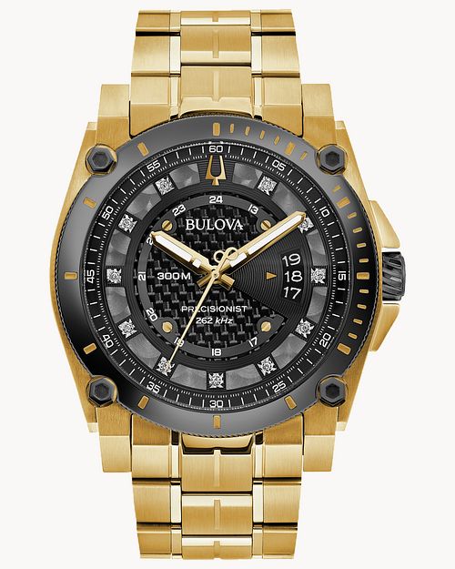 Bulova precisionist best sale gold