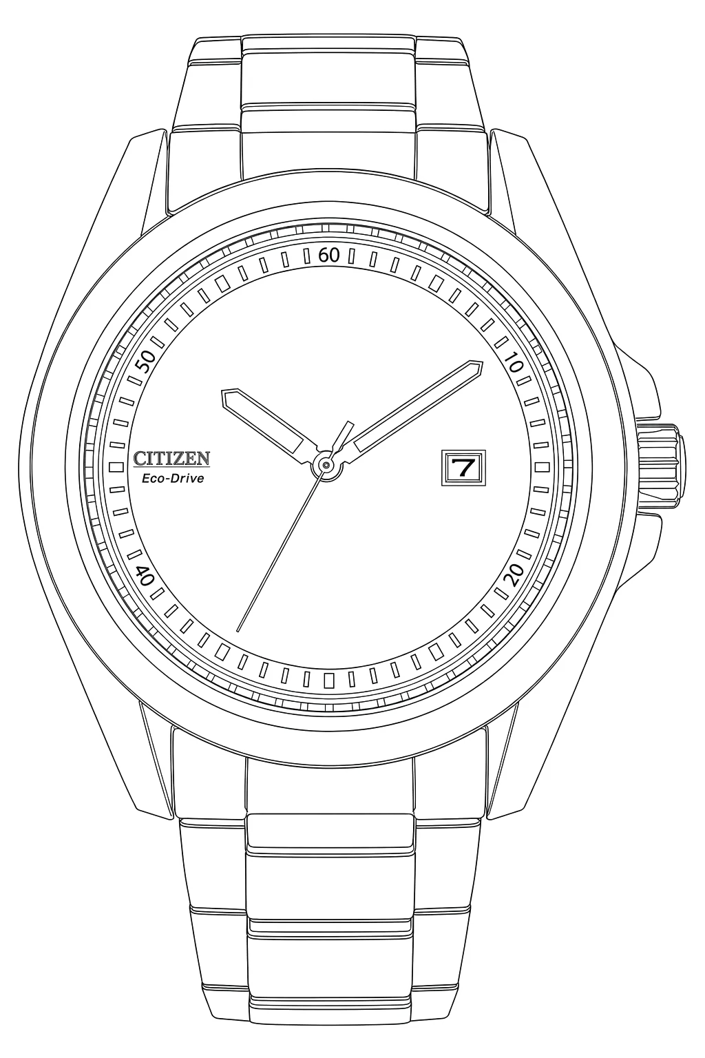 Watch technical diagram