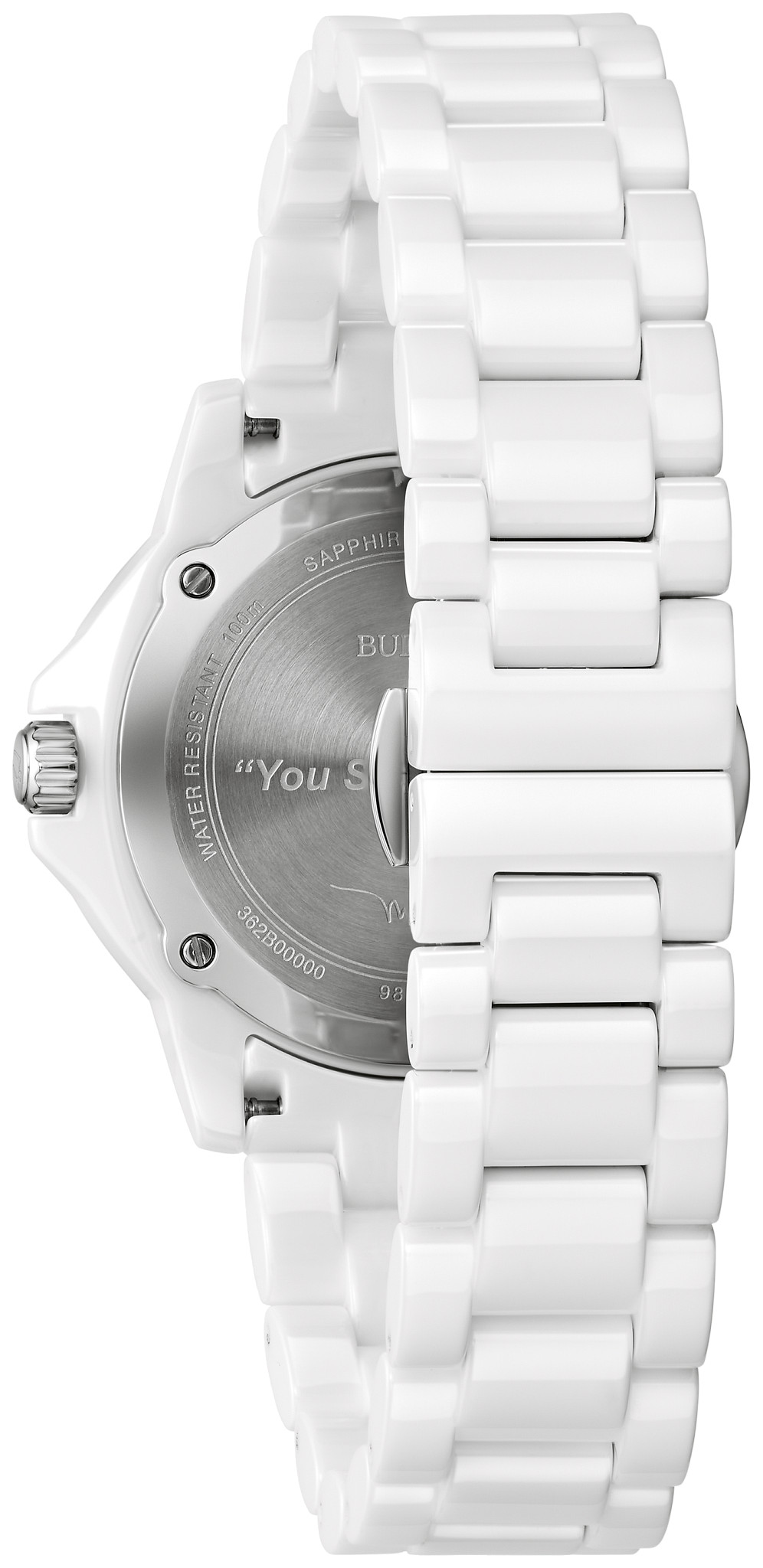 Caravelle NY Women's Chrono White Ceramic White Dial - Walmart.com