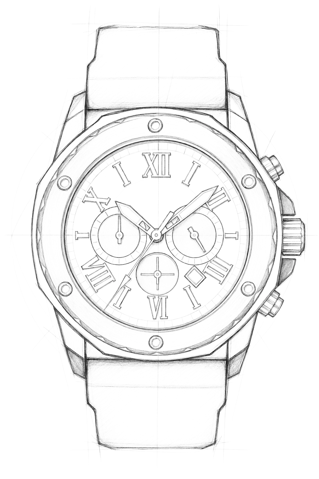 Watch technical diagram