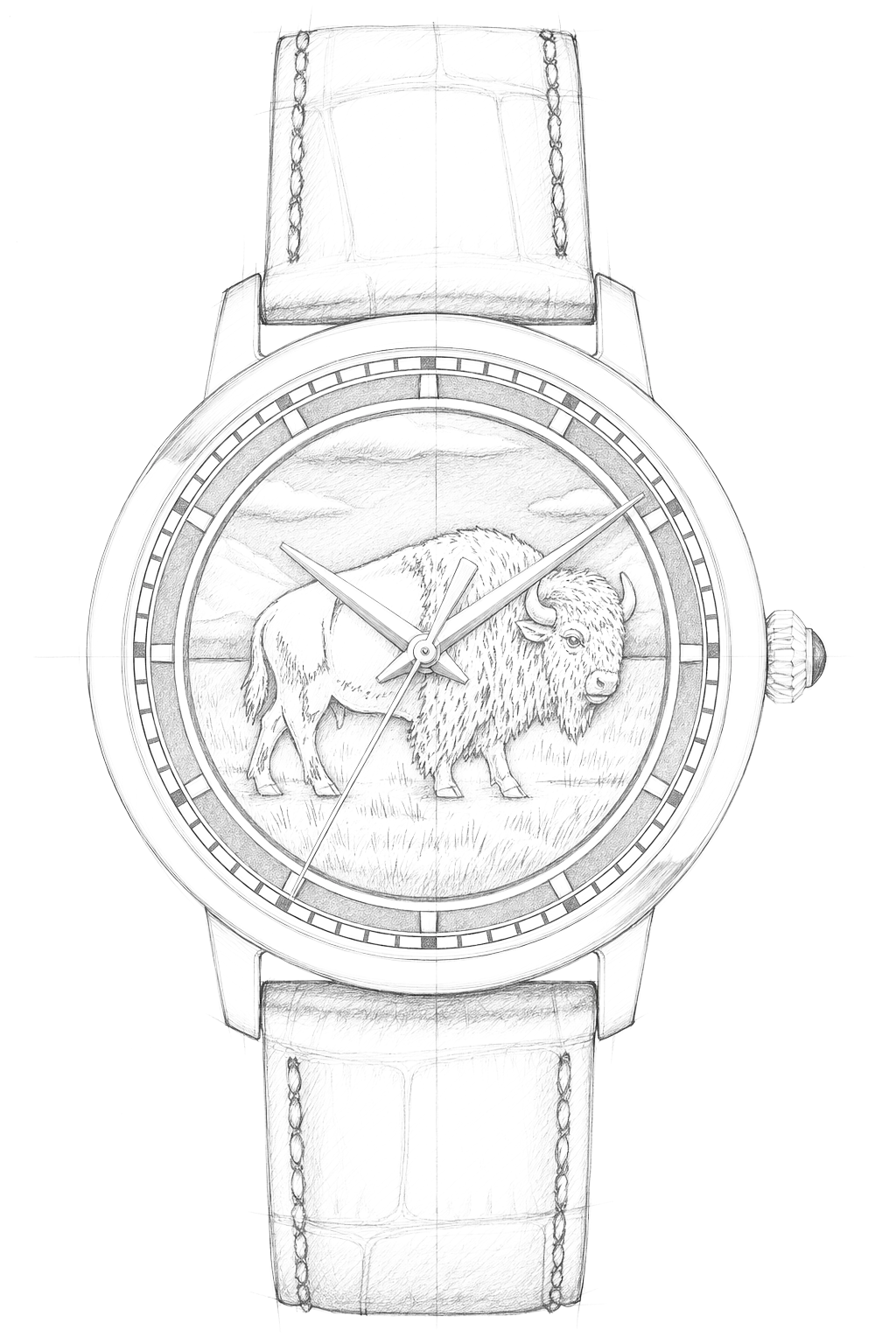 Watch technical diagram