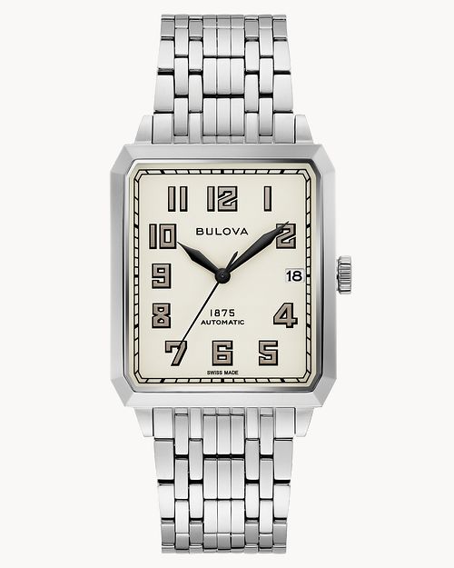 Beige Dial Stainless Steel Bracelet Breton 96B333 Bulova