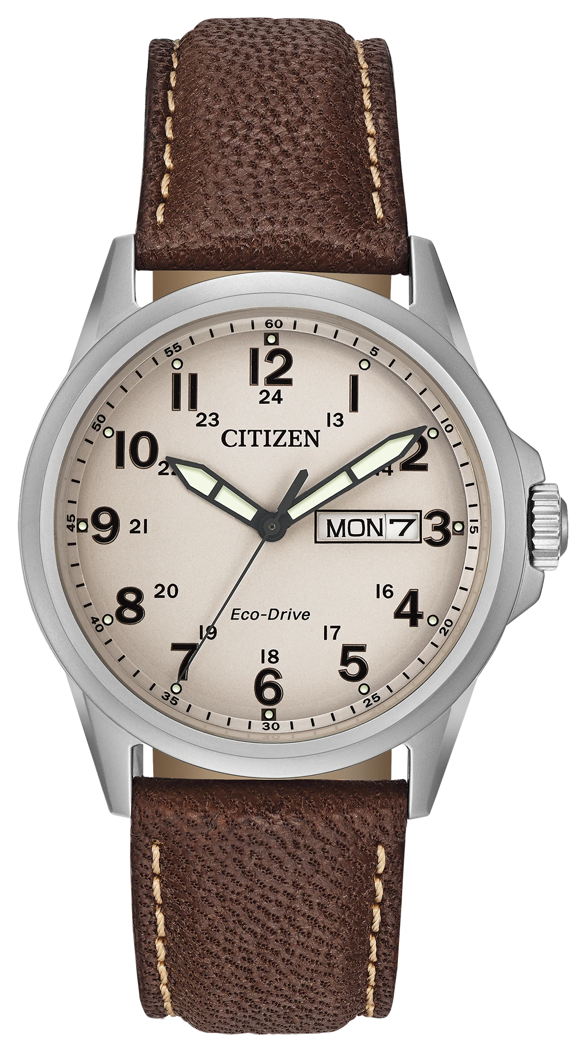 Chandler Ivory Dial Leather Strap AW0040-19X | CITIZEN