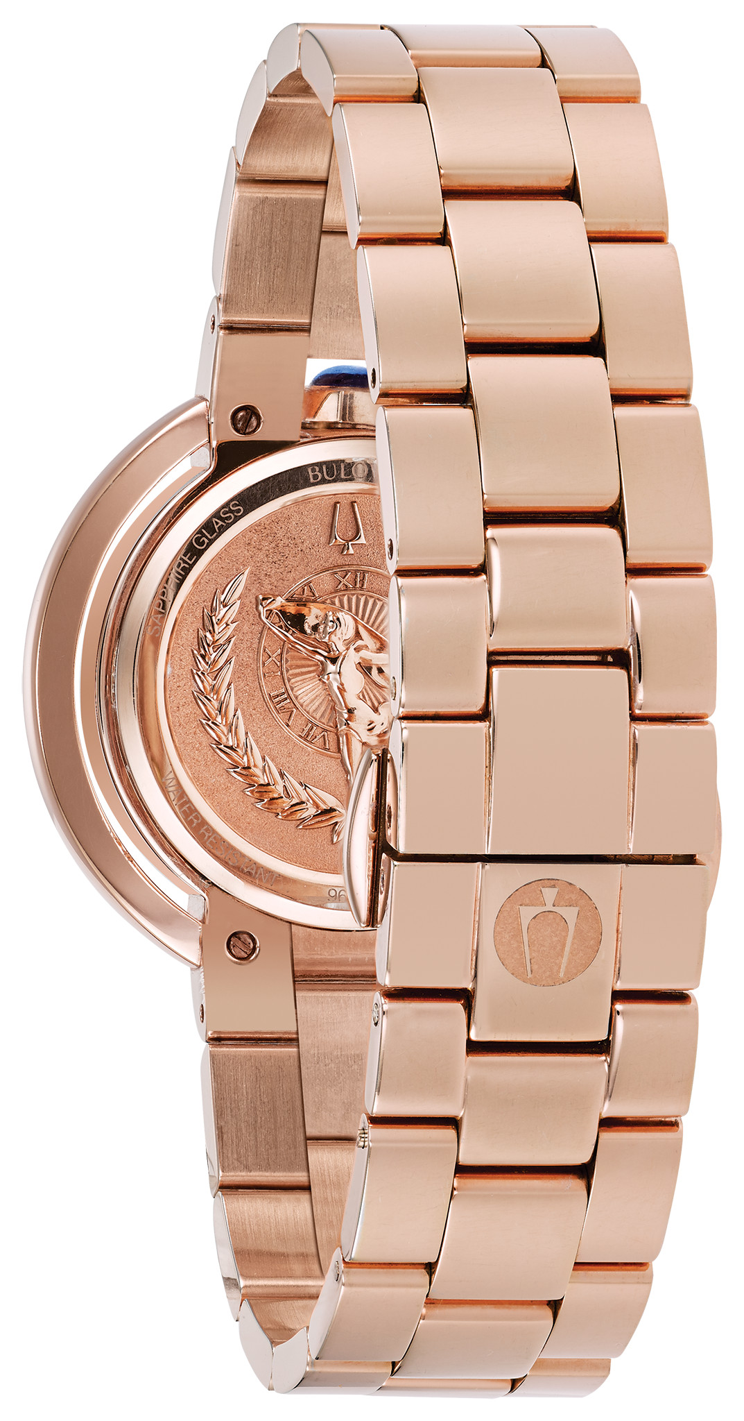 bulova rose gold diamond watch