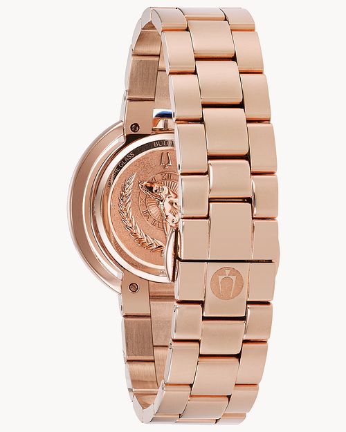 Bulova rose top gold ladies watch