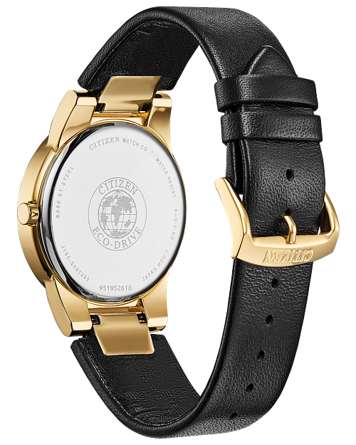 Citizen Axiom Men s Eco Drive Gold Black Dial Watch CITIZEN