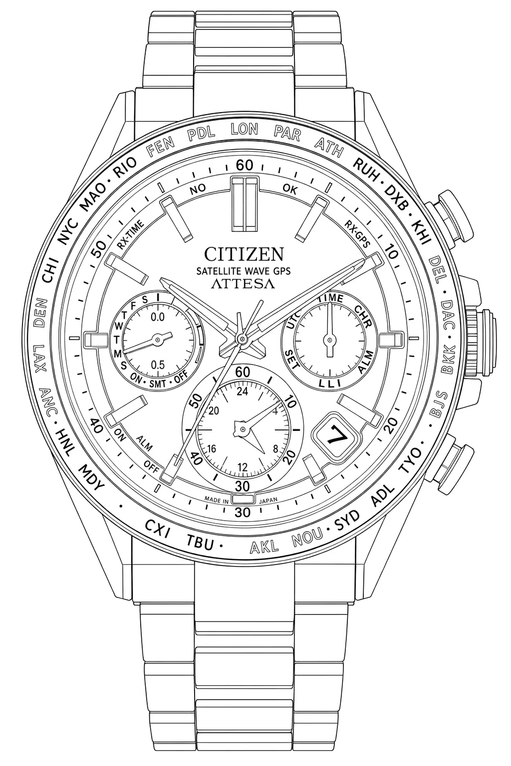 Watch technical diagram