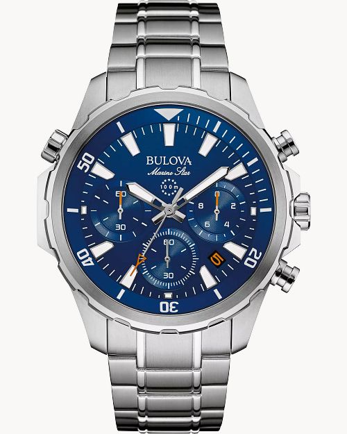 Bulova Marine Star Men’s Special Edition Blue Dial Watch | Bulova