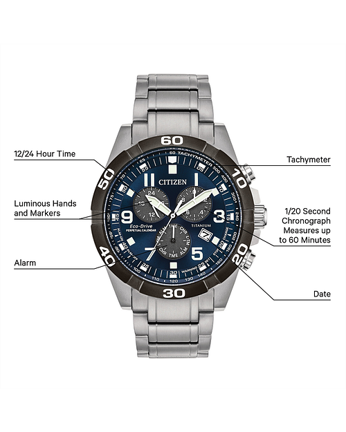 Brycen - Men's Eco-Drive BL5558-58L Super Titanium Watch | CITIZEN