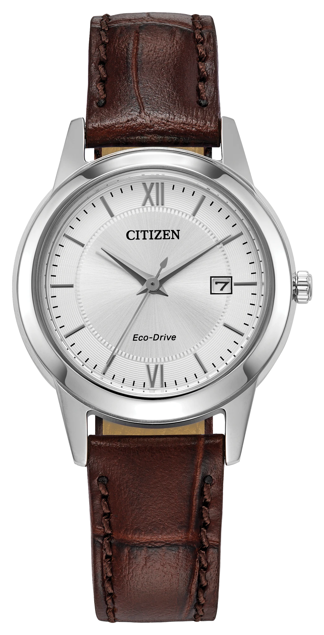 au maison Classic Silver-Tone Dial Leather Strap FE1087-28A
