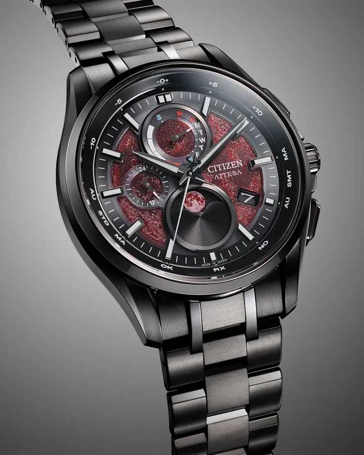 ATTESA Red Dial Super Titanium with DLC Coating Bracelet BY1005 ATTESA Red Dial Super Titanium with DLC Coating Bracelet BY1005