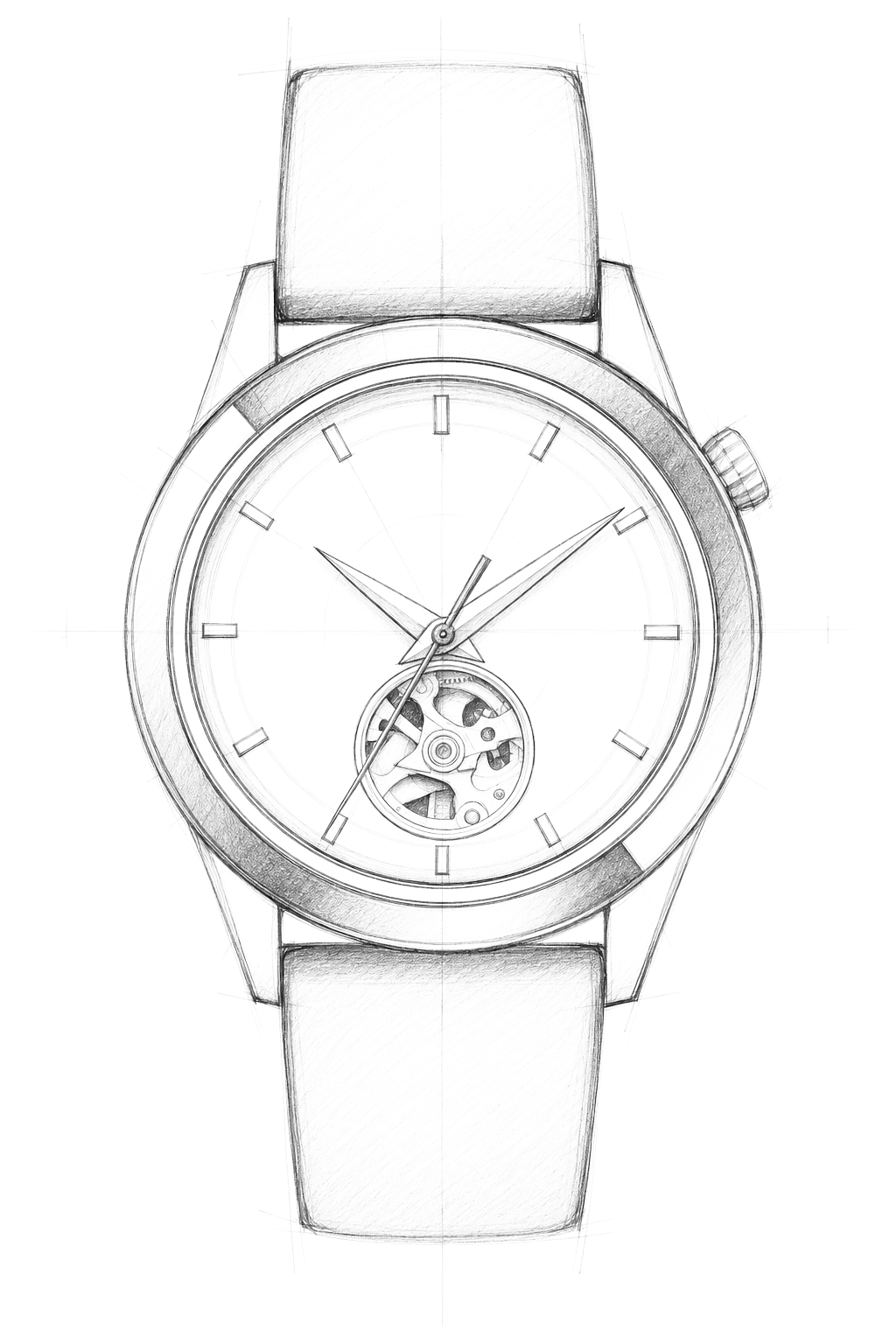Watch technical diagram