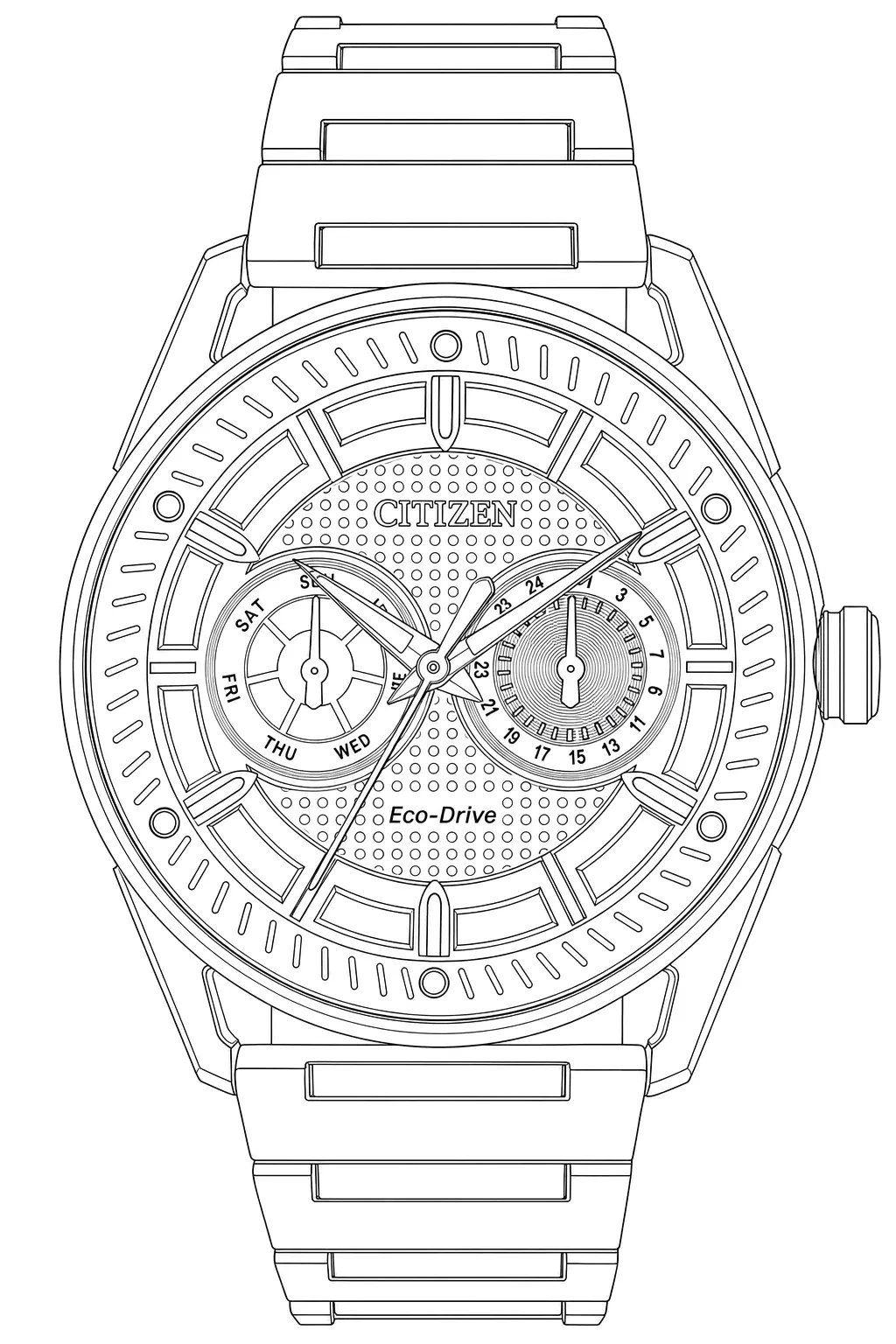 Watch technical diagram